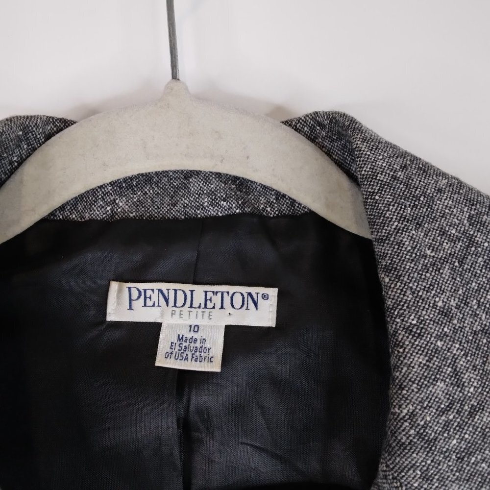 Pendleton Petite Notch Collar Two Button Wool Jac… - image 4